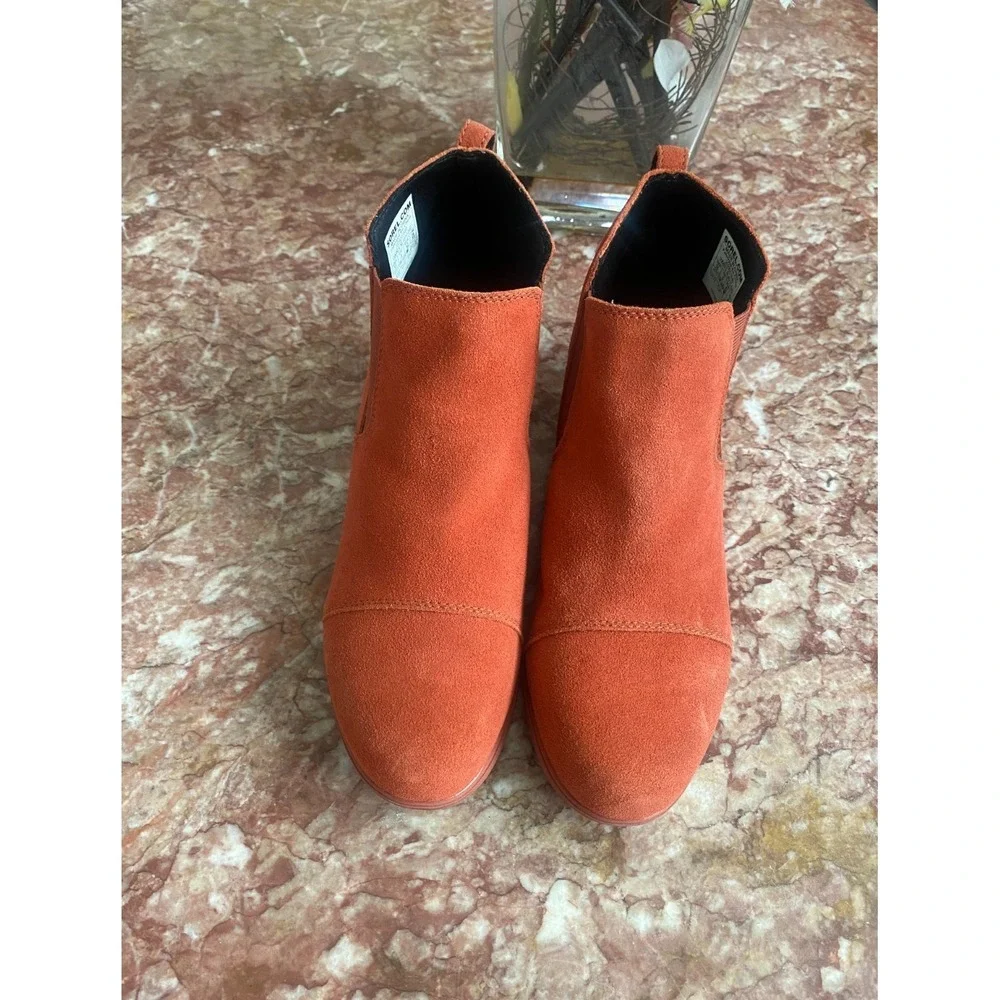 New Sorel Evie Women's Pull-On Suede Leather Wedge Ankle Booties Size 11, $159